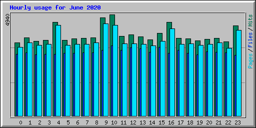 Hourly usage for June 2020