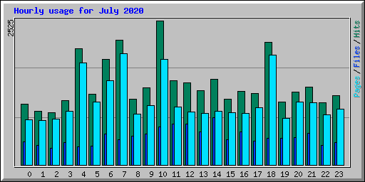 Hourly usage for July 2020