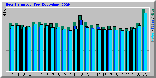 Hourly usage for December 2020