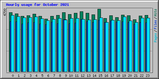 Hourly usage for October 2021