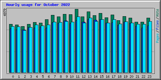 Hourly usage for October 2022