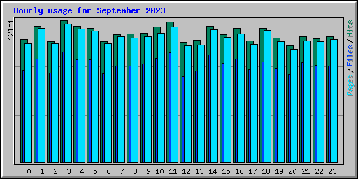 Hourly usage for September 2023
