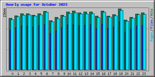 Hourly usage for October 2023