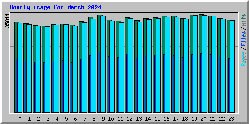 Hourly usage for March 2024