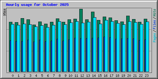 Hourly usage for October 2025