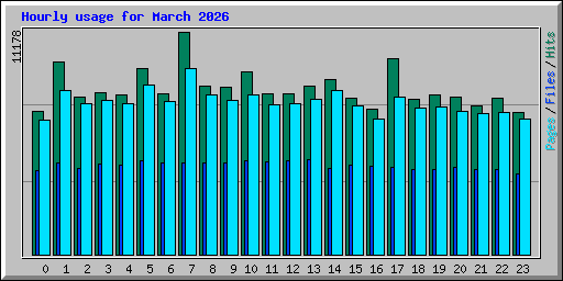 Hourly usage for March 2026