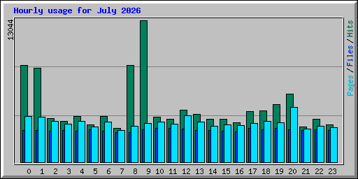 Hourly usage for July 2026