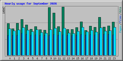 Hourly usage for September 2026