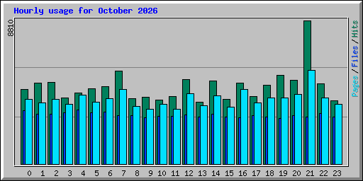 Hourly usage for October 2026